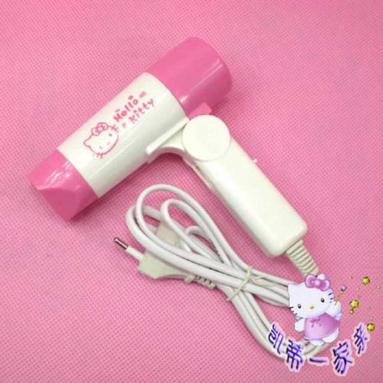 HELLO KITTY TRAVEL HOME BLOW DRYER HAIR ACCESSORY ELECTRONIC PINK WHITE