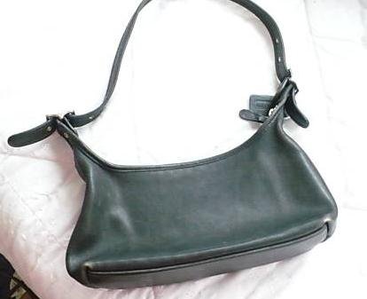 AUTHENTIC purse BLACK hobo COACH VINTAGE leather nickel BAG #081109B