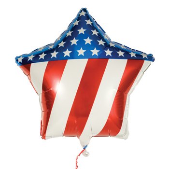 PARTY SUPPLY LOT 50 PATRIOTIC STAR FOIL BALLOON BALLOONS FLOWER WEDDING BIRTHDAY