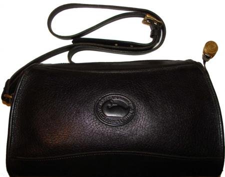 AUTHENTIC vintage BLACK leather DOONEY DOONEY&BOURKE SHOULDER BAG purse #090709A