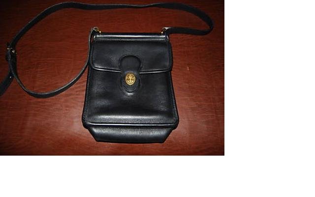 AUTHENTIC vintage murphy lk WILLIS STATION MESSENGER BLACK leather COACH SHOULDER BAG purse #092709B