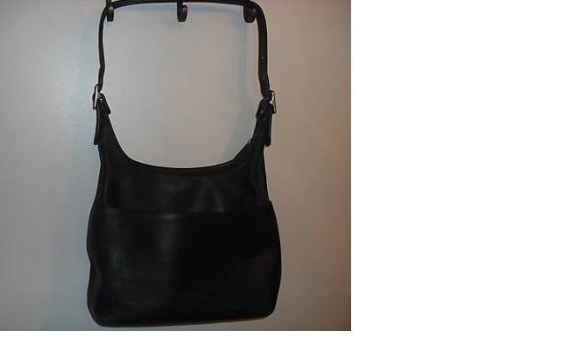 AUTHENTIC vintage JANICE BLACK leather COACH SHOULDER BAG purse #092709C