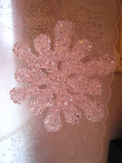 ICE FIGURINE COLLECTIBLE GARDEN HOME DECOR SNOWFLAKE
