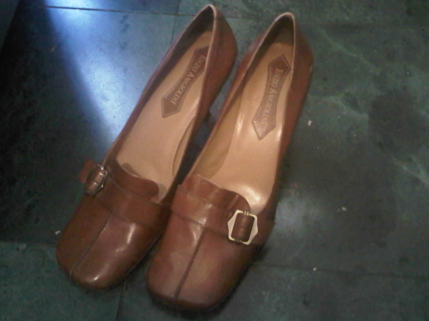 ENZO ANGIOLINI BROWN HEELS DRESS SHOES WOMEN'S 8.5 LEATHER CLOTHES ACCESSORY