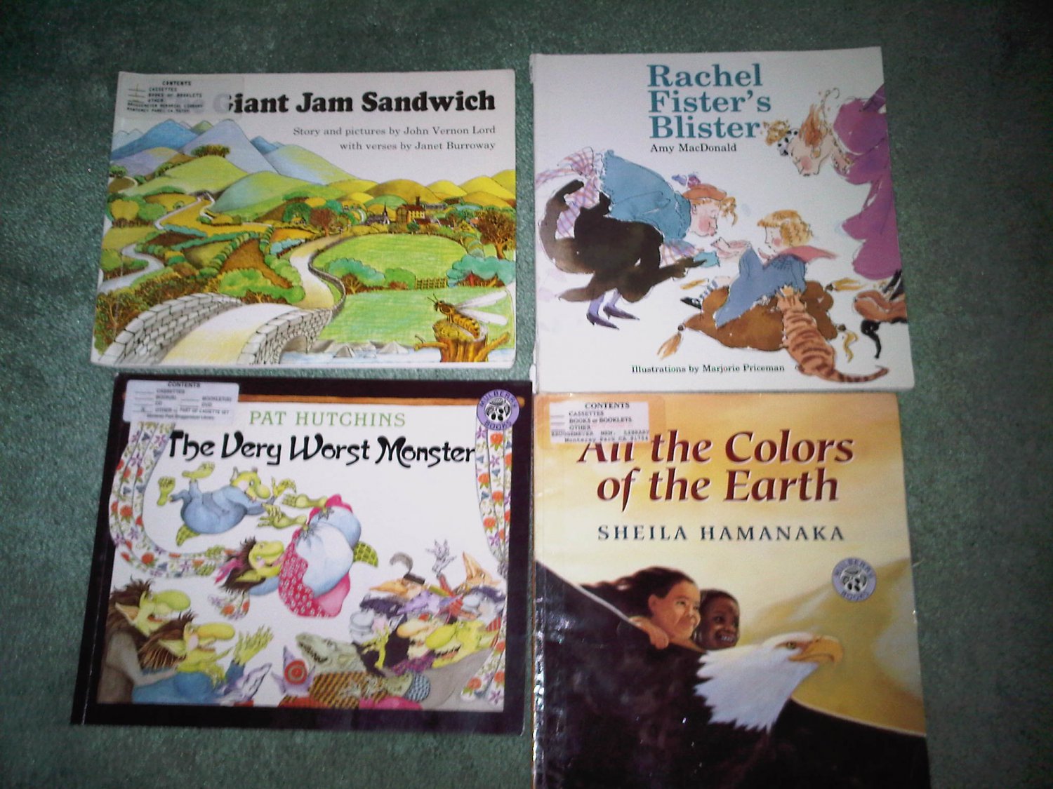 C lot set of 4 book books children's illustrated home activity
