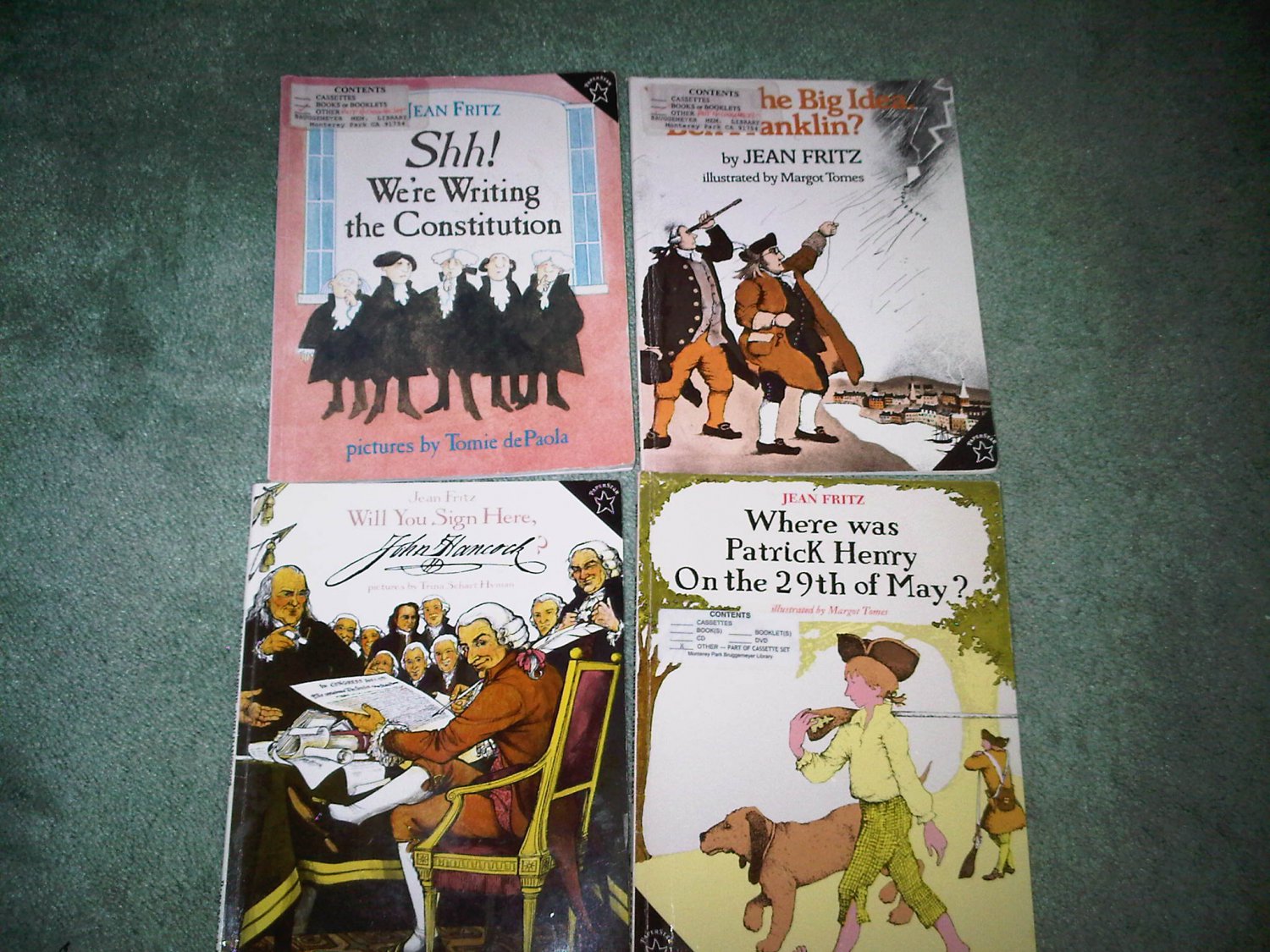 E lot set of 4 book books children's illustrated home activity