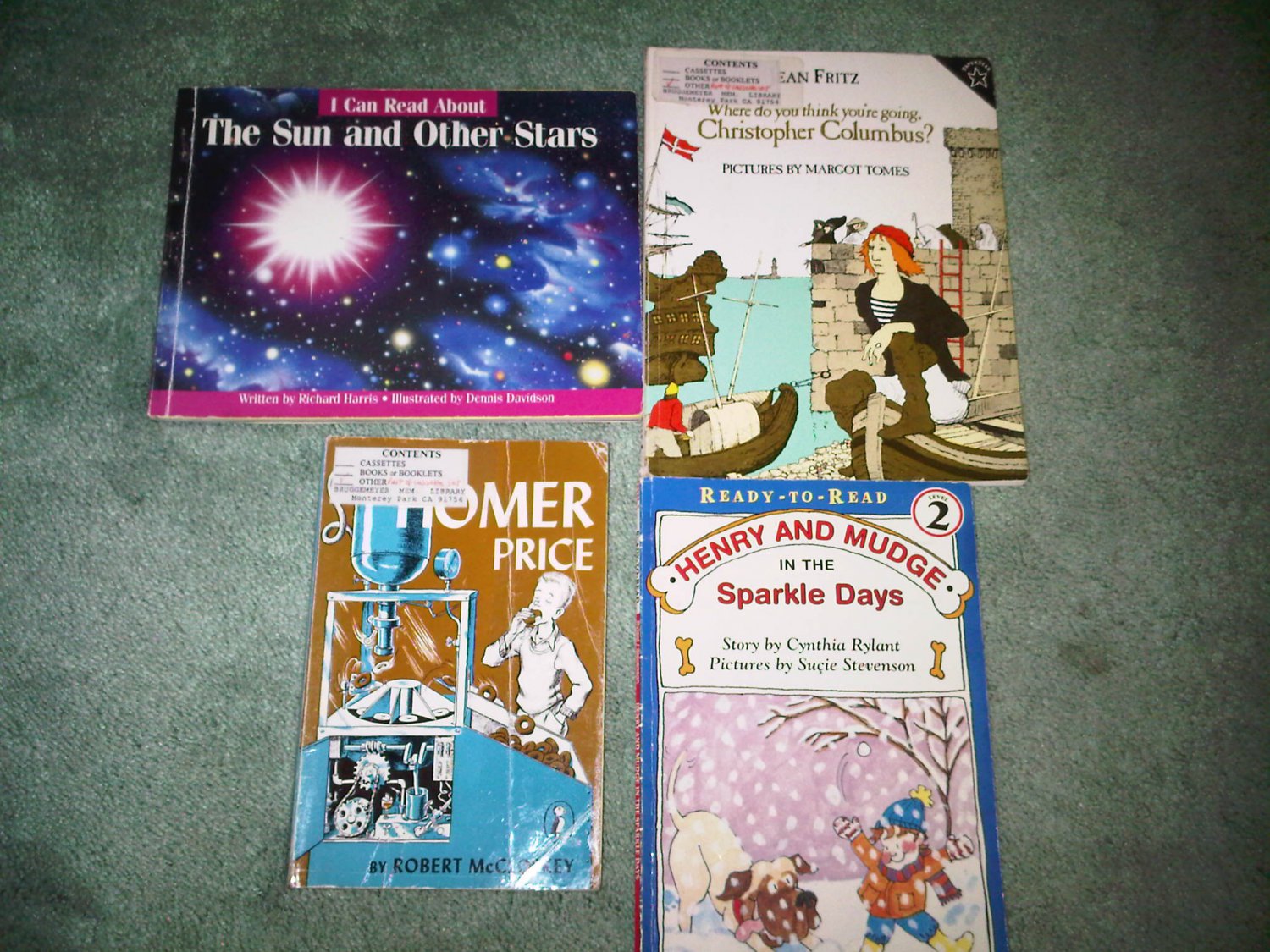 E lot set of 4 book books children's illustrated home activity