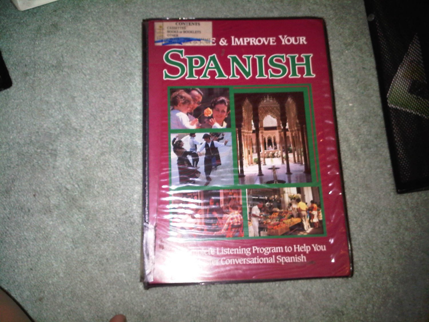 RED casette audio SPANISH beginner book books home family lesson education