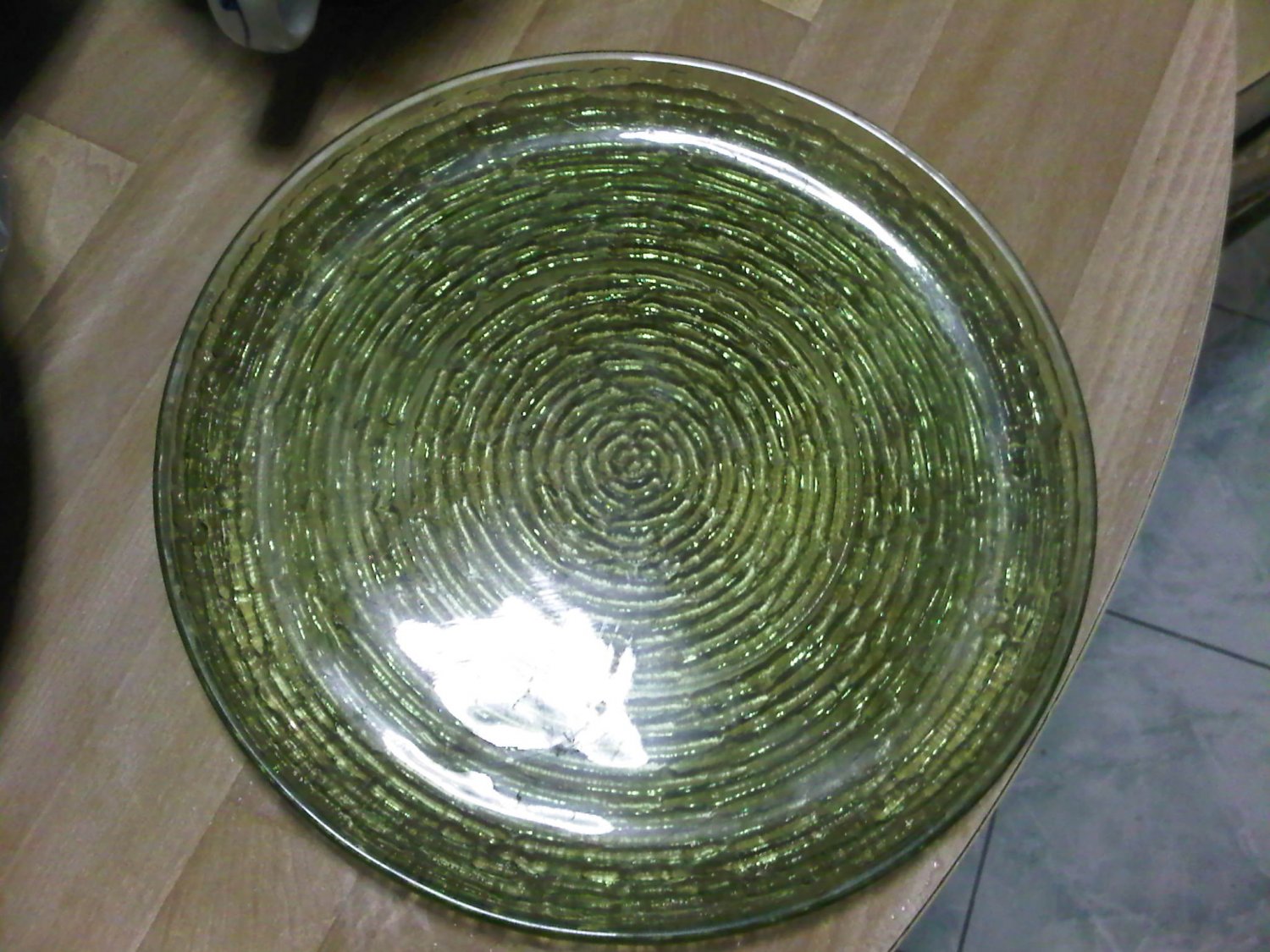 lot set 4 GREEN PLATE glass vintage cup glasshome 1950s DECORATIVE COLLECTIBLE KITCHEN