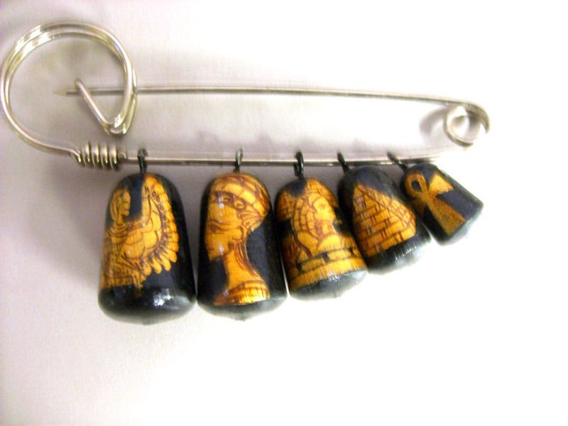 egyptian Russian Nesting Doll Pin Pins Gift Teacher decorative collectible figurine Matryoshka