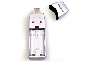 1x USB Charger for AA AAA Recharge Rechargeable Battery Super Quick silver electronic accessory