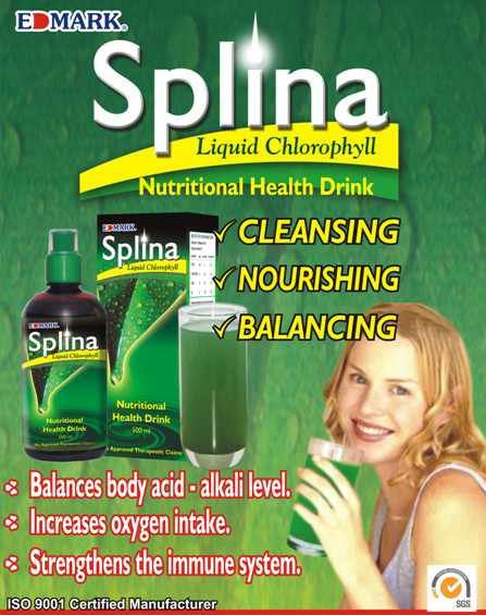 4 BOTTLES SPLINA LIQUID CHOLOROPHYLL 500ML