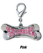 Aria Bejeweled Bone Charms Pink