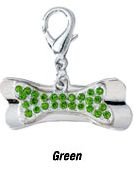 Aria Bejeweled Bone Charms Green
