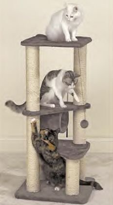 Meow Town Kitty Gyms Smoke Gray