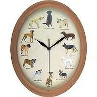 Pet Studio Oval Wall Clocks (Dog)