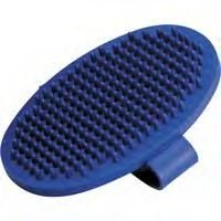 Master Grooming Tools Oval Rubber Grooming Brush with Adjustable Handstrap