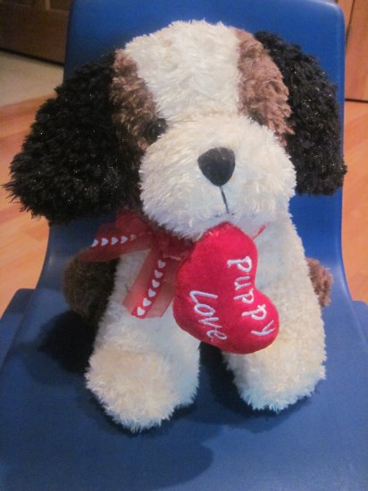 valentines puppy stuffed animal