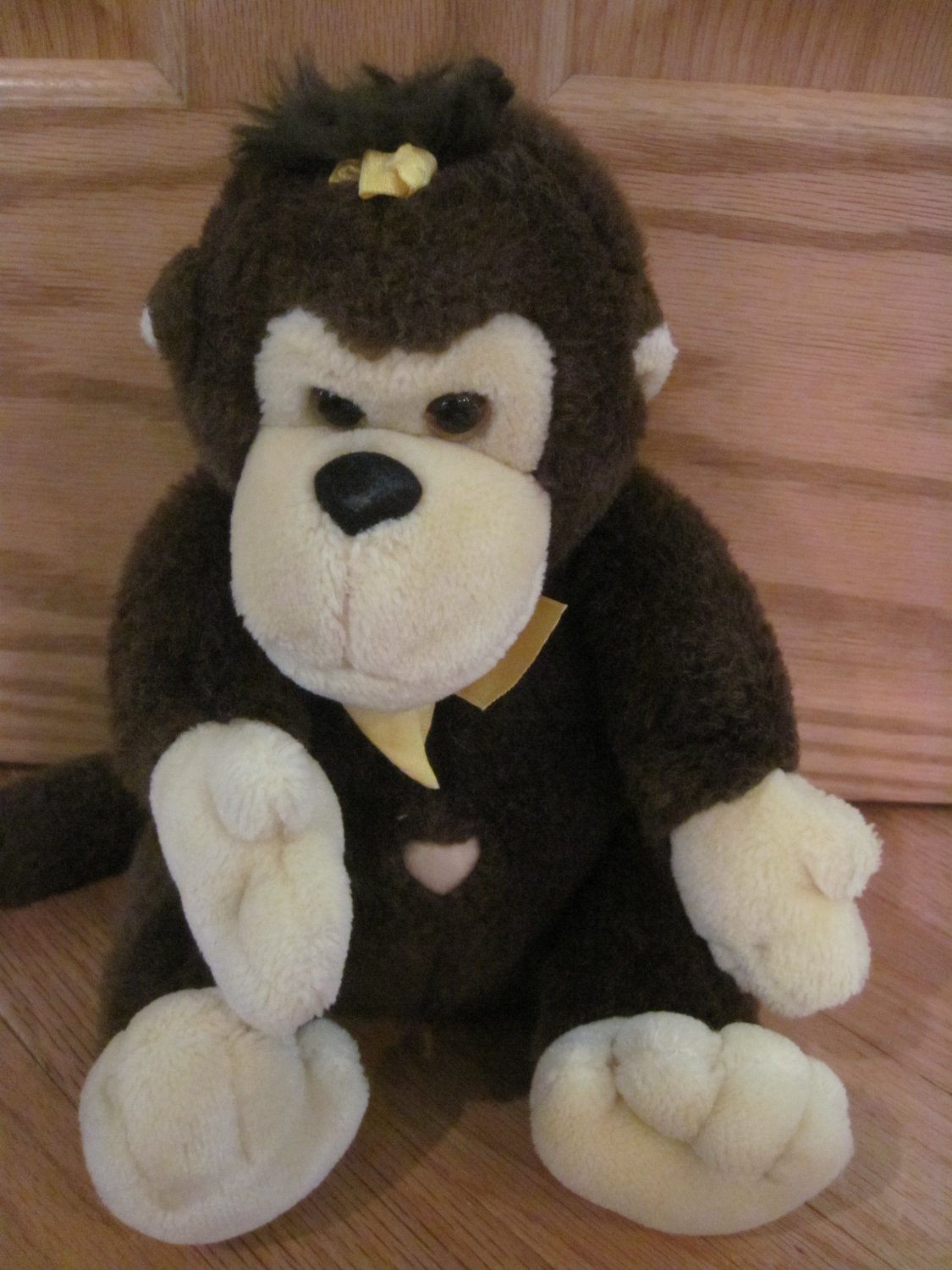 brown plush monkey