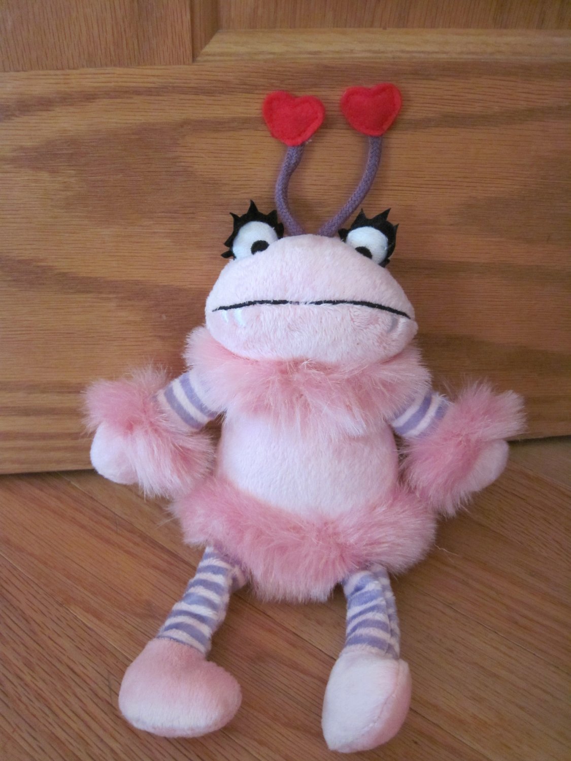 Target Galerie Pink Love Bug Monster Plush Toy Pink Purple Stripes