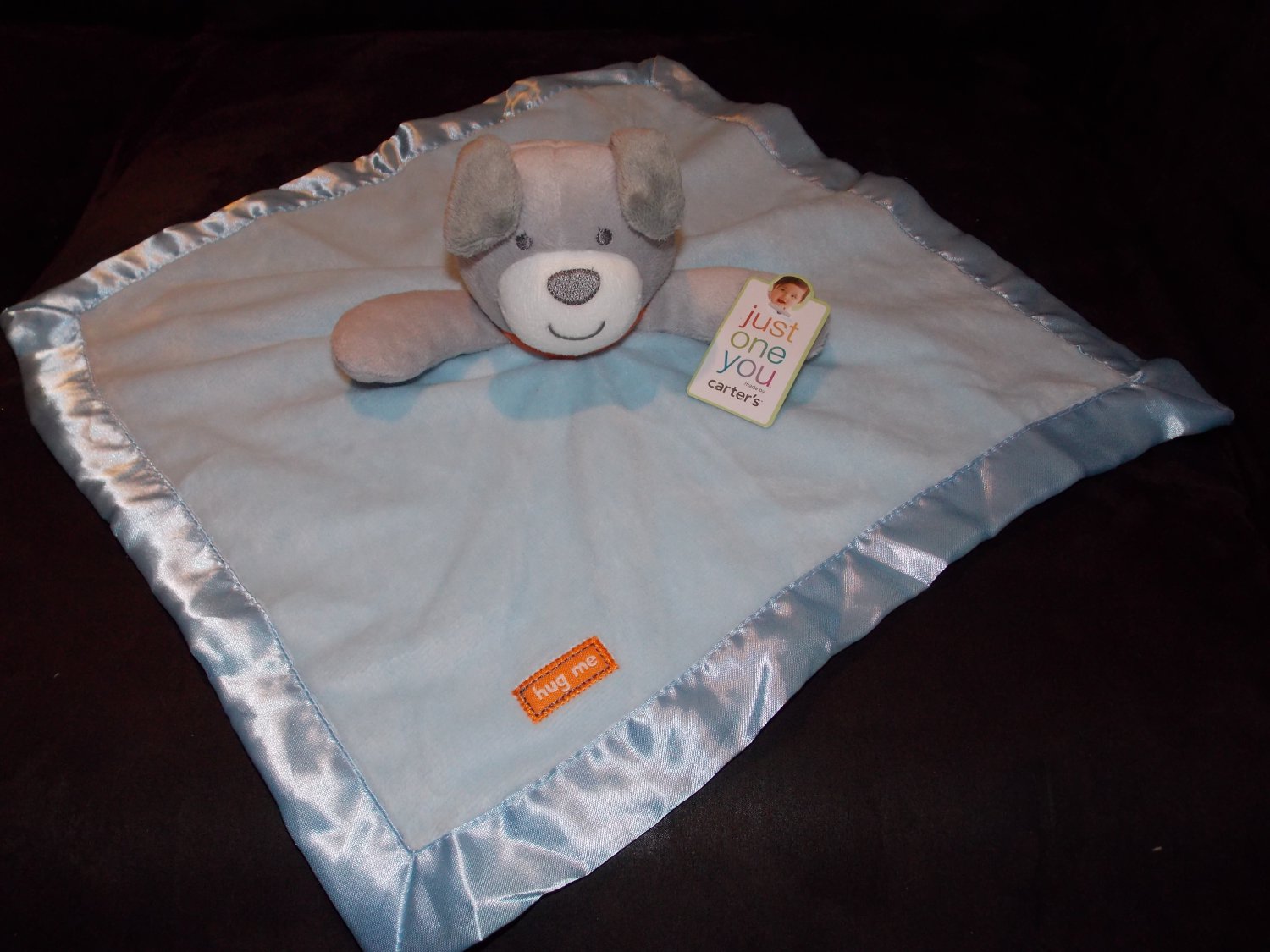Carter's Just One You Blue Hug Me Puppy Dog Security Blanket LoveyY24330H