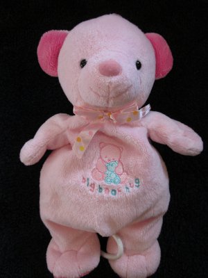 Baby Crib Musical Toys on Baby Carters Big Bear Hug Pink Musical Pull Crib Toy