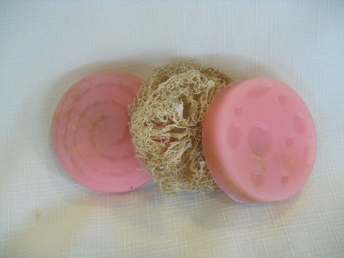 2 Pink Loofah Soaps -