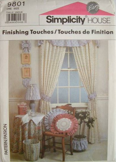 Simplicity #9801 Finishing Touches Sewing Booklet