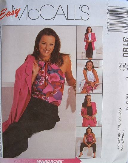 MCCALLS Sewing Pattern #3180 Sz 6-10 Jacket, Top, Pants & Skirt