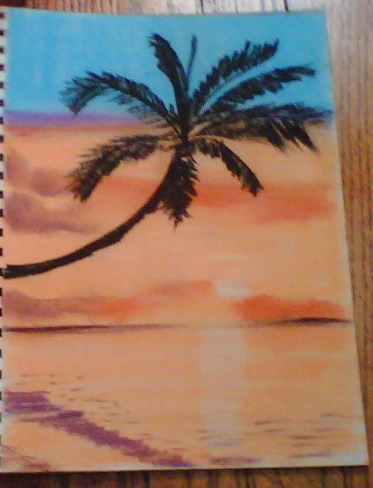Sunset Beach and Palm tree