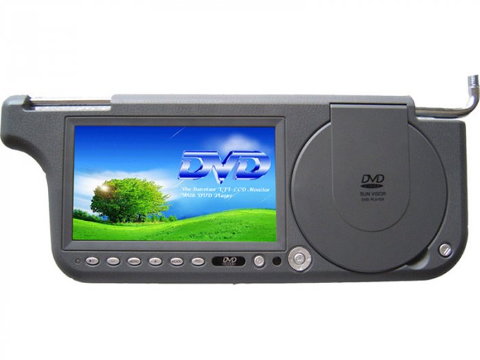 7- INCH SUN-VISOR TFT-LCD MONITOR WITHIN DVD PLayer