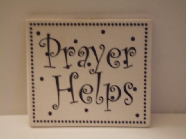 Prayer Helps Tile Wall Decor Plaque