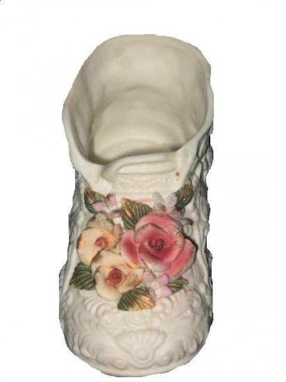 Ceramic Baby Booty Shoe Roses