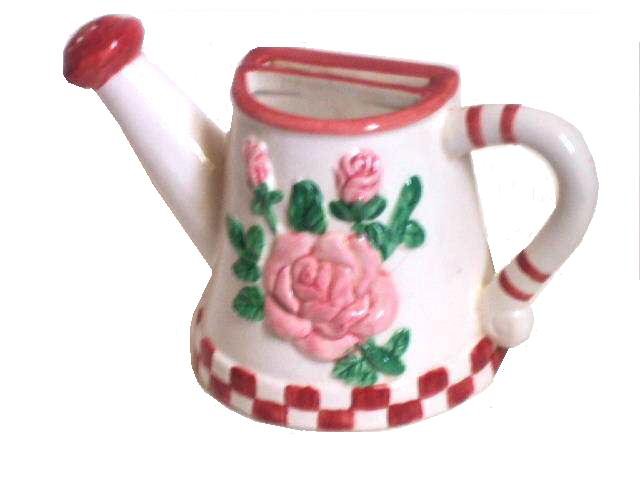 Pink Roses Teapot Shaped Photo Frame