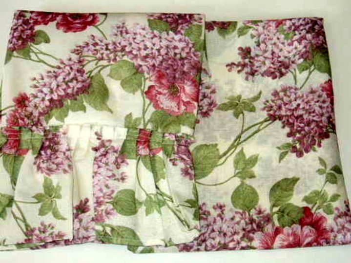 Floral Curtains Roses and Lilacs Curtain Set