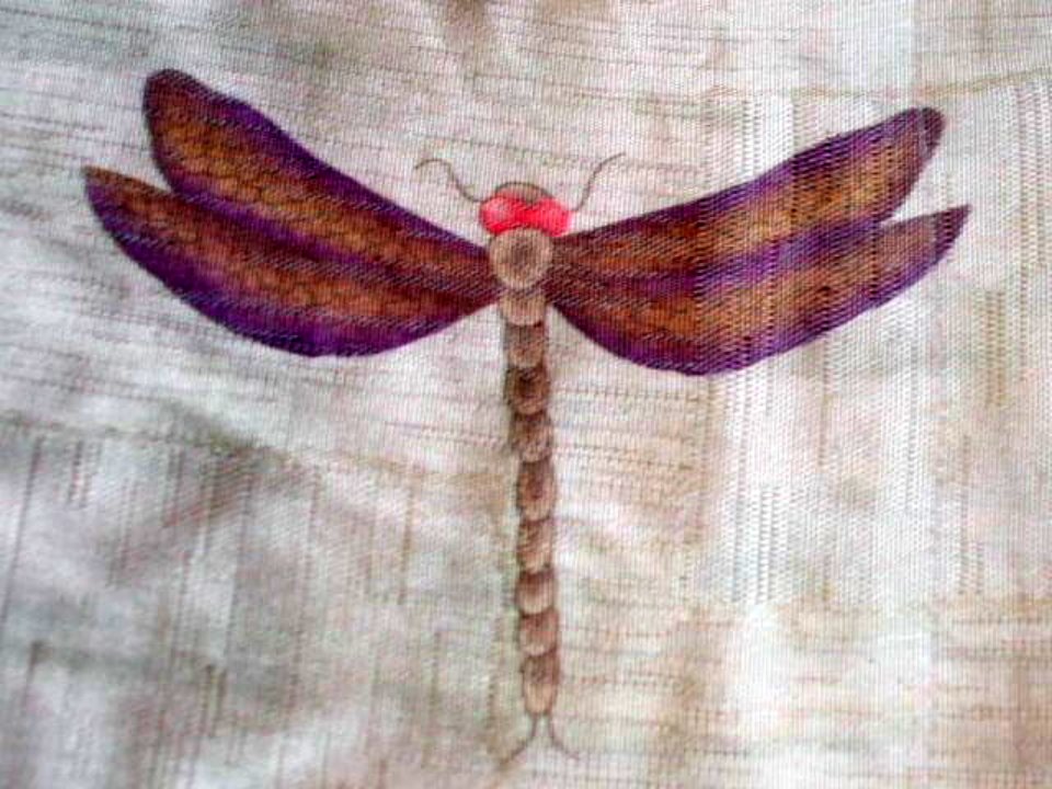 Dragonflies Butterflies Nature Fabric Shower Curtain