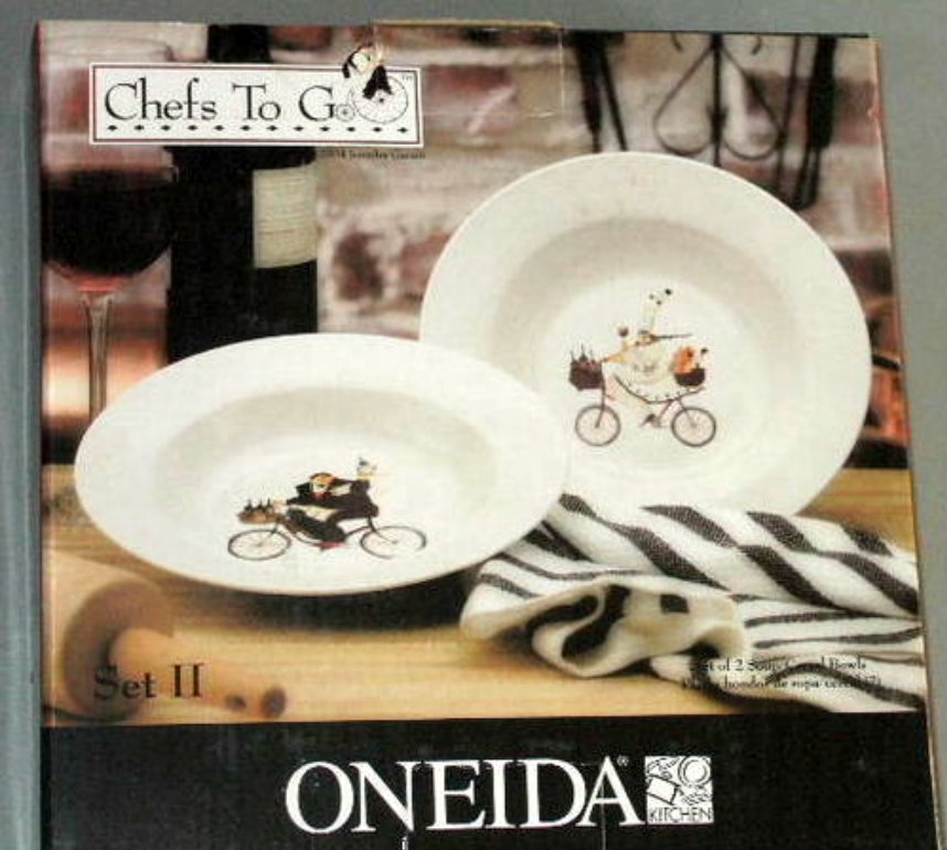 Fat Chef Soup Bowls Chefs to Go Garant Oneida Set 2