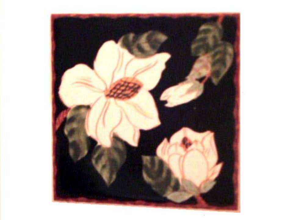 Magnolia Tile Coasters Set of 4 Floral Kitchen Decor