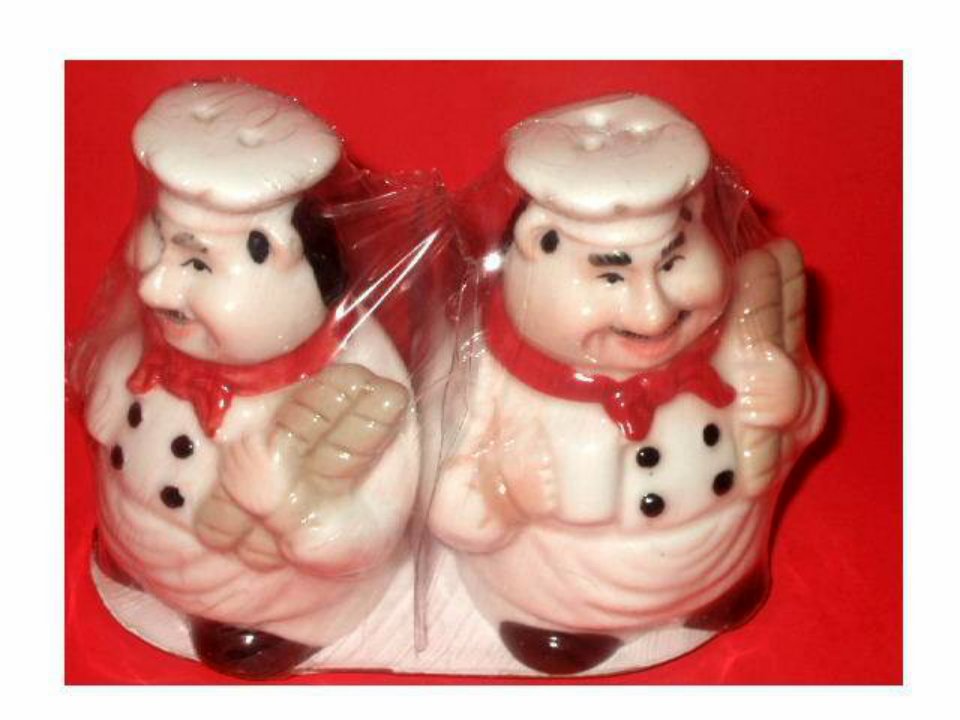 Fat Italian Chef Salt Pepper Shakers