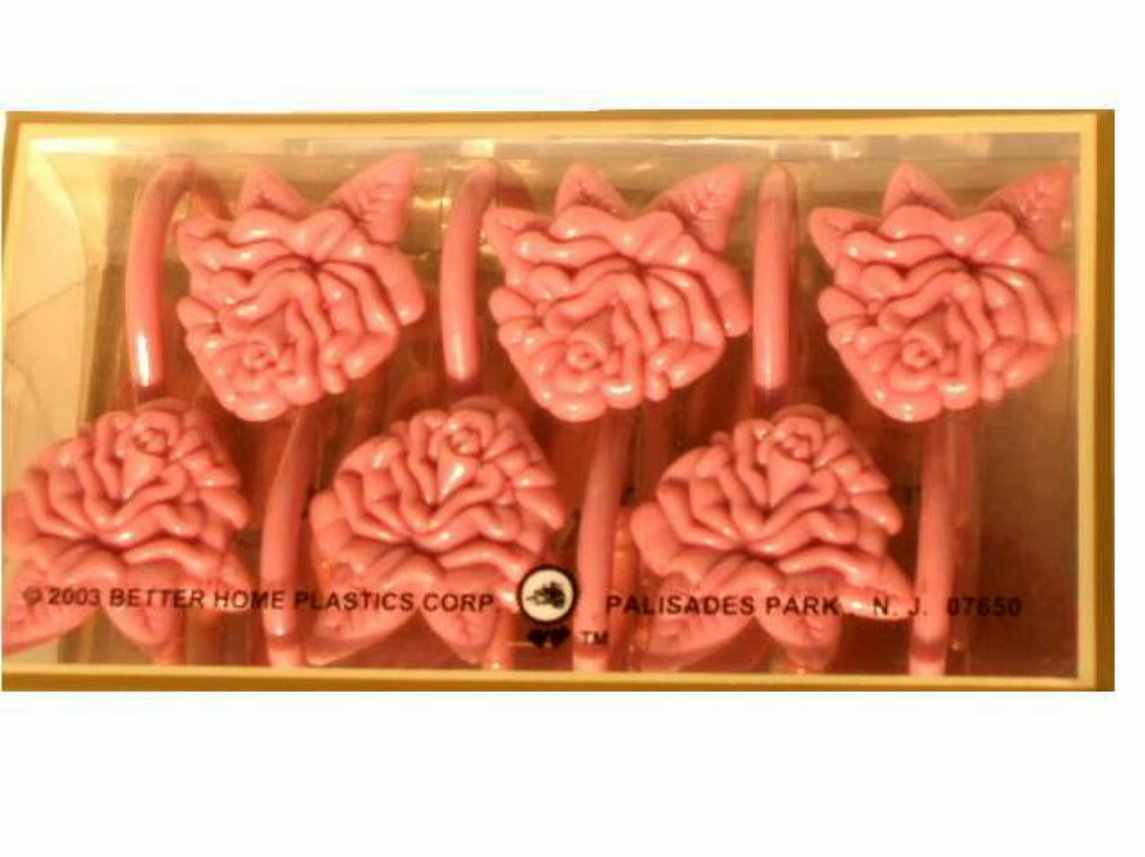 Pink Roses Shower Curtain Hooks