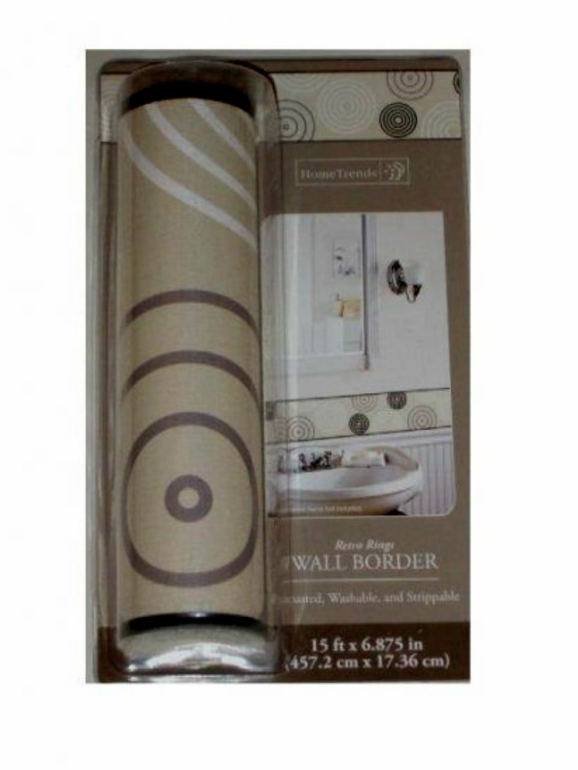 Contemporary Circles Wallpaper Wall Border Retro Rings