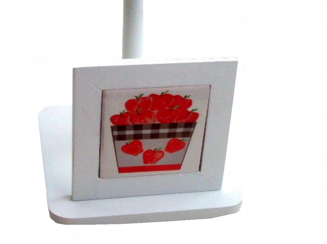 Country Apples Paper Towel Holder Wood Tile