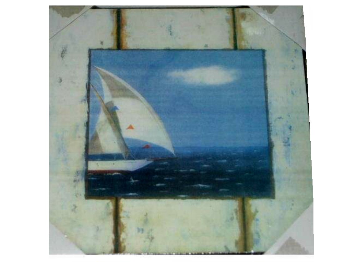 Sailboat Wall Picture Rustic Beach Decor