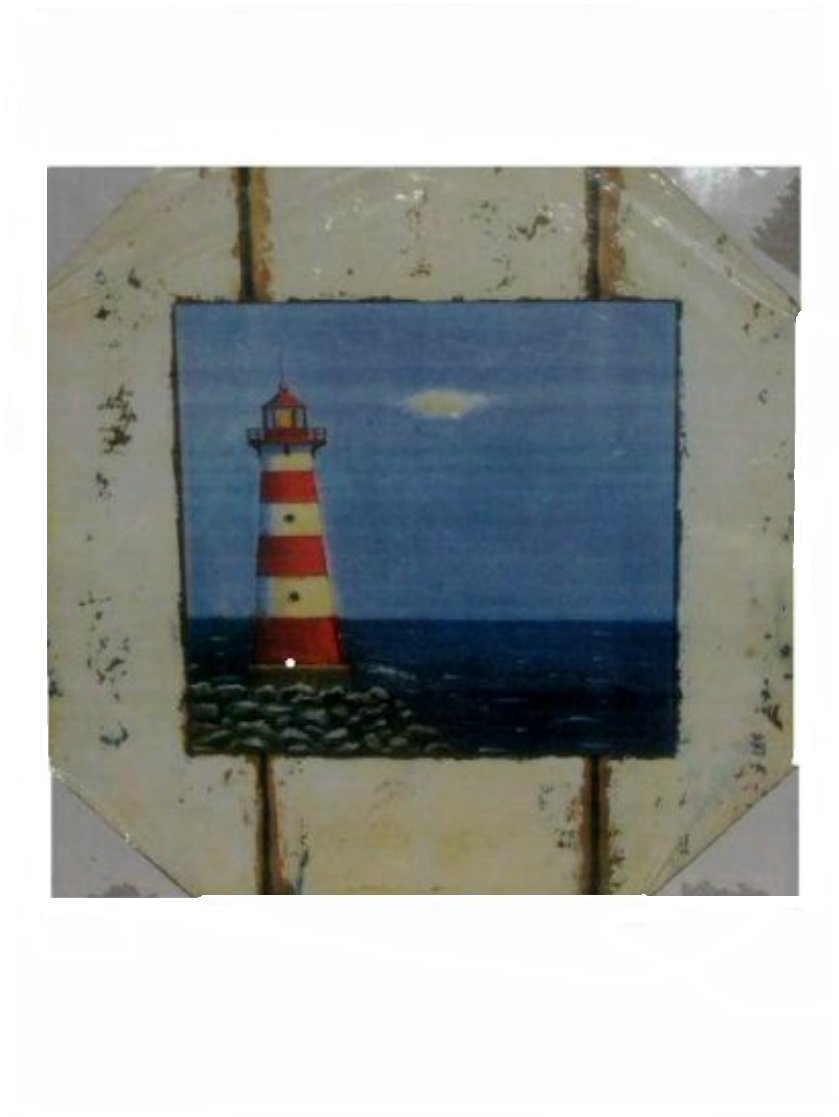 Nautical Lighthouse Wall Plaque Rustic Beach Decor