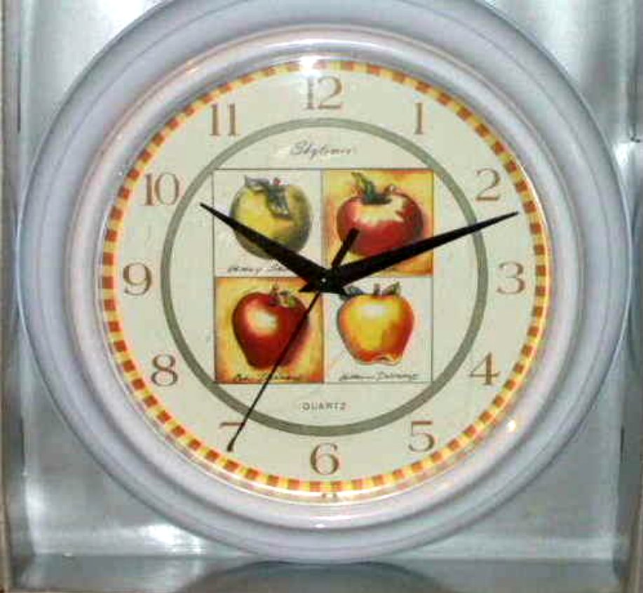 Apples Kitchen Clock Apple Varieties White