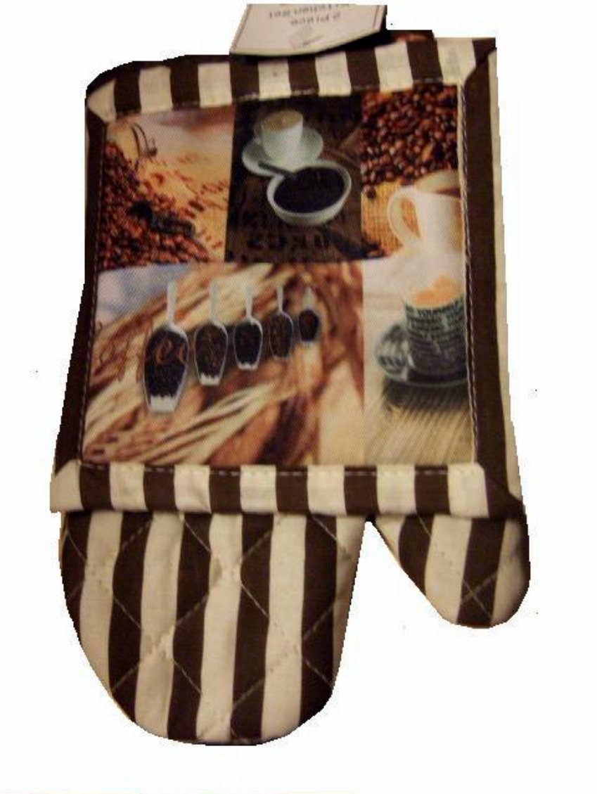 Coffee Oven Mitt Pot Holder Kitchen Linens Set