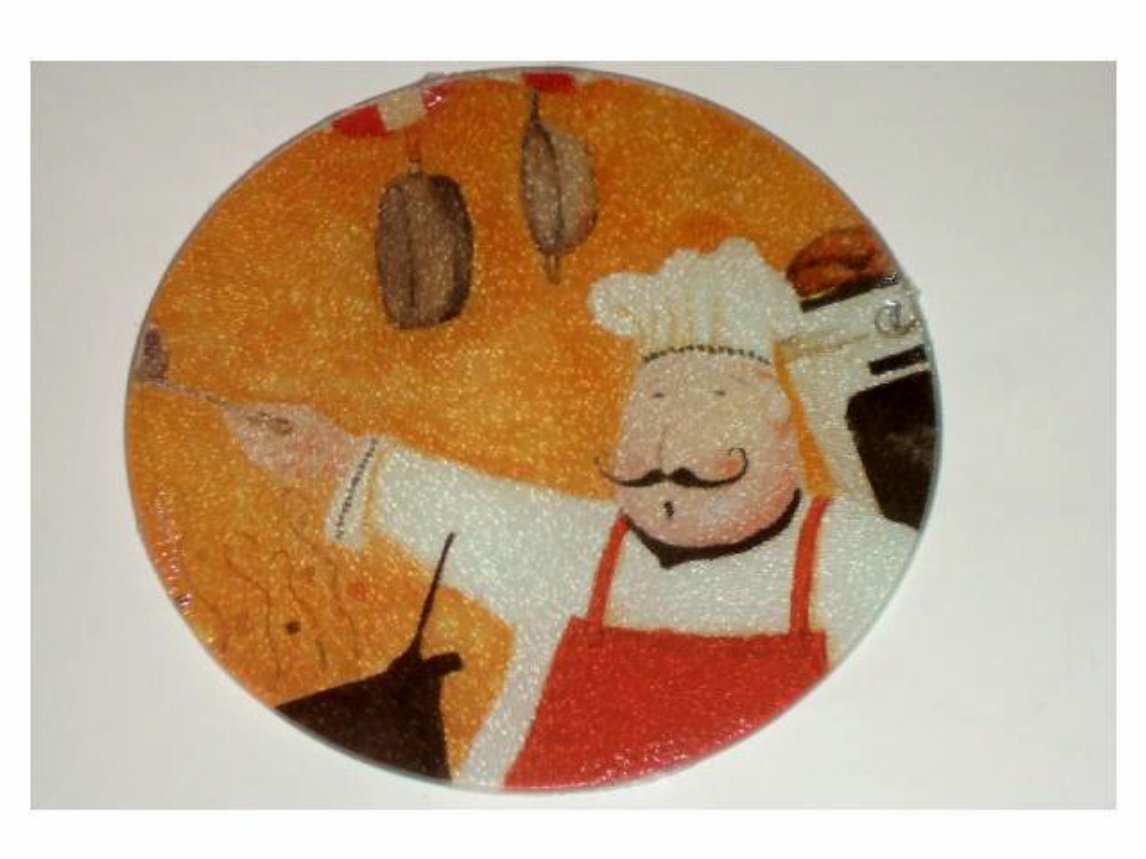 Fat Italian Chef Cutting Board Trivet Round