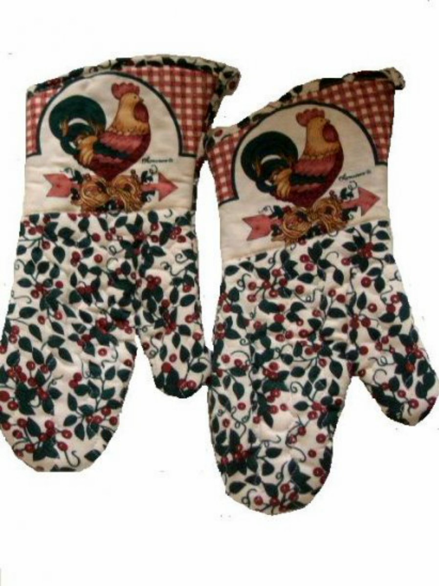 Rooster Pot Holders and Oven Mitts Roosters Kitchen Linens