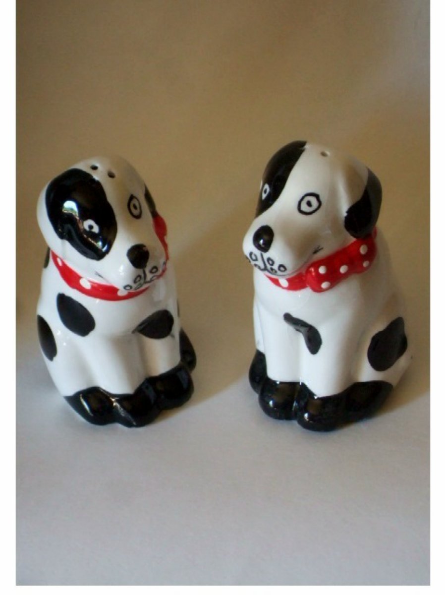 Dalmation Puppy Salt Pepper Shakers Set