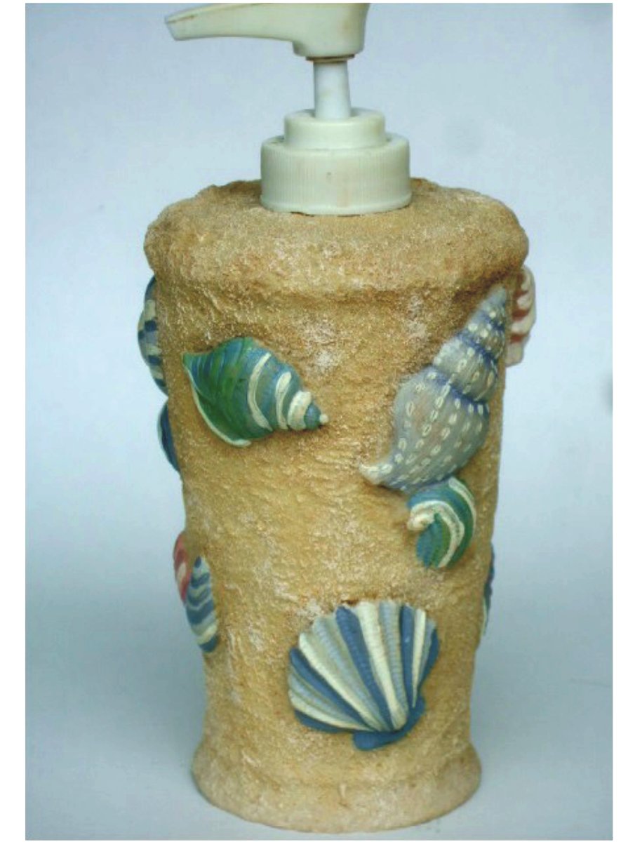 Seashells Starfish Resin Soap Pump Lotion Dispenser Beach Decor
